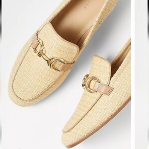 Ann Taylor Yellow Loafers with Gold Accent